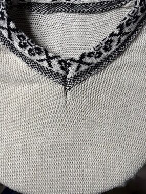 BOHO KNIT SWEATER PONCHO WITH SLEEVES SIZE LARGE